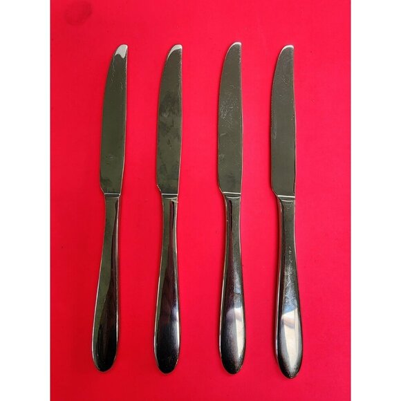 Oneida 18/10 Stainless Steel JENNIFER Lot of 4Dinner Knives - Picture 2 of 3